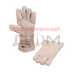Краги спилковые КЕДР КС-10 ОПТИМУМ, серые